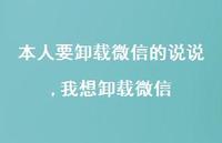 我想卸载微信【精选100句】