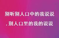 别人口里的我的说说(100句)