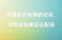 可惜没如果说说配图(100句)