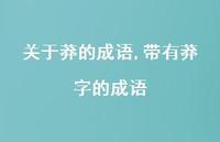 带有莽字的成语【精选100句】