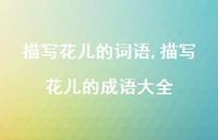 描写花儿的成语大全【100句文案精选】 描写花儿的成语大全【100句文案精选】