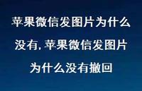 苹果微信发图片为什么没有撤回【精选100句】