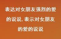 表示对女朋友的爱的说说(100句) 表示对女朋友的爱的说说(100句)
