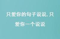只爱你一个说说(100句) 只爱你一个说说(100句)