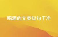 喝酒的文案短句干净【100句精选短句合集】