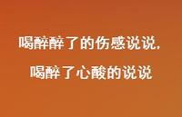 喝醉了心酸的说说(100句)