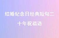 结婚纪念日经典短句二十年祝福语合集62句精选