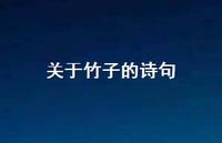关于竹子的诗句38句汇总