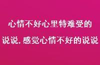 感觉心情不好的说说(100句)