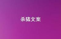 杀猪文案【100句精选短句合集】