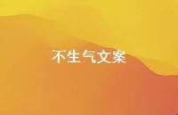 不生气文案【100句精选短句合集】 不生气文案【100句精选短句合集】