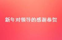 新年对领导的感谢恭贺73句汇总 新年对领导的感谢恭贺73句汇总