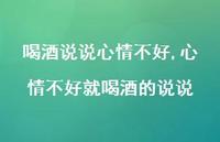 心情不好就喝酒的说说【100句文案】 心情不好就喝酒的说说【100句文案】