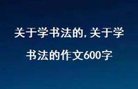 关于学书法的作文600字【精选100句】