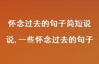 一些怀念过去的句子(100句)