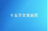 十五字文案追星【100句精选短句合集】