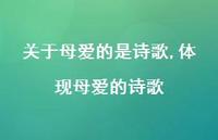 体现母爱的诗歌【精品文案100句】