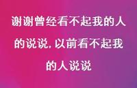 以前看不起我的人说说(100句)