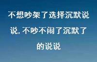 不吵不闹了沉默了的说说【100句文案】 不吵不闹了沉默了的说说【100句文案】