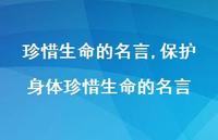 保体珍惜生命的名言【精品文案100句】