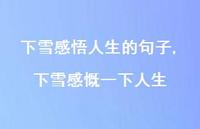 下雪感慨一下人生【精品文案100句】