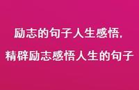 精辟励志感悟人生的句子【100句文案】 精辟励志感悟人生的句子【100句文案】