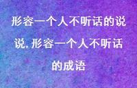 形容一个人不听话的成语(100句)