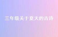 三年级关于夏天的古诗(精选69句) 三年级关于夏天的古诗(精选69句)