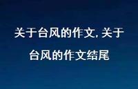 关于台风的作文结尾【精选100句】