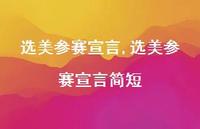 选美参赛宣言简短【精品文案100句】