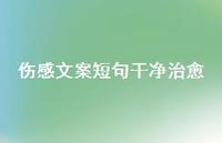 伤感文案短句干净治好57句汇总