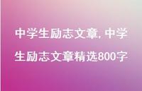 中学生励志文章精选800字【精品文案100句】