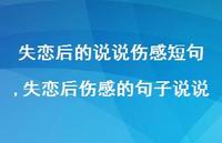 失恋后伤感的句子说说(100句)