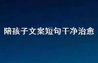 陪孩子文案短句干净治好【100句精选短句合集】