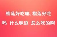 榴莲好吃吗 什么味道 怎么吃的啊(100句)