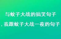 我跟蚊子大战一夜的句子(100句) 我跟蚊子大战一夜的句子(100句)