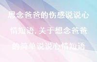 关于想念爸爸的简单说说心情短语(100句) 关于想念爸爸的简单说说心情短语(100句)