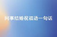 同事结婚祝福语一句话合集75句精选 同事结婚祝福语一句话合集75句精选