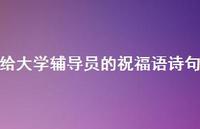 给大学辅导员的祝福语诗句合集43句精选