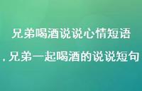 兄弟一起喝酒的说说短句(100句)