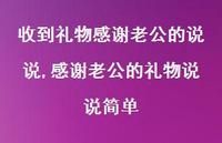 感谢老公的礼物说说简单(100句)