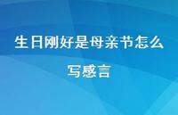 生日刚好是母亲节怎么写感言【100句精选短句合集】 生日刚好是母亲节怎么写感言【100句精选短句合集】