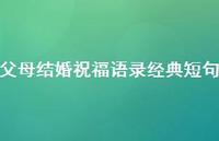 父母结婚祝福语录经典短句合集45句精选
