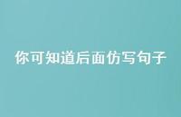 你可知道后面仿写句子【100句精选短句合集】