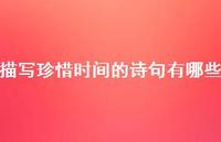 描写珍惜时间的诗句有哪些(精选43句)