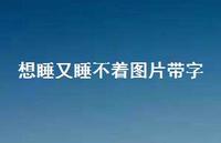 想睡又睡不着图片带字44句汇总