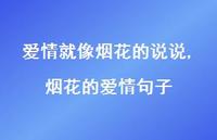 烟花的爱情句子【100句文案】 烟花的爱情句子【100句文案】