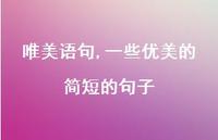 一些优美的简短的句子【精品文案100句】