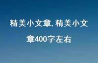 精美小文章400字左右【100句文案精选】 精美小文章400字左右【100句文案精选】