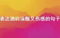 表达酒后清醒又伤感的句子53句汇总 表达酒后清醒又伤感的句子53句汇总